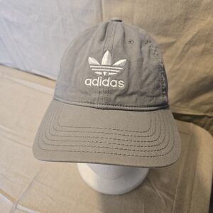 Adidas Baseball Cap Gray Adjustable Strapback Unisex Cotton Hat